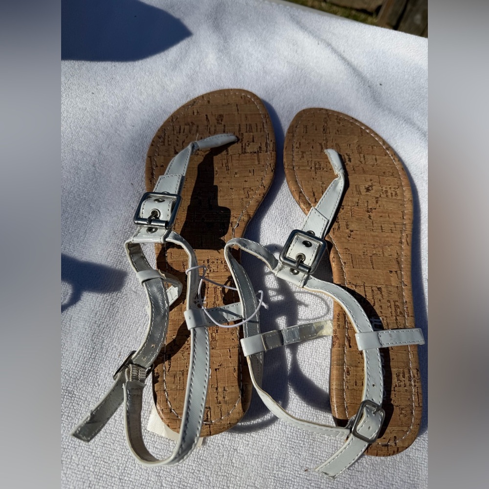 Lane Bryant Wide Width Strappy Sandals with Cork Sole